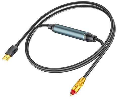 Sweeaau Cavo adattatore audio ottico da USB a convertitore cavo SPDIF connessione USB a fibra ottica per computer portatile cavo audio digitale