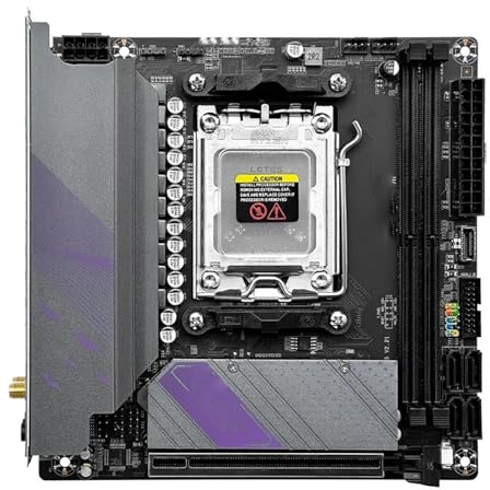 Placa Madre La Placa Base Fit For JGINYUE AM5 es Compatible con procesadores de CPU la Serie Ryzen 7000 Memoria RAM DDR5 Doble Canal ITX B650i Night Devil