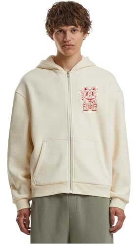 Mister Tee Herren Mt4049-good Luck Cat Fluffy Zip Hoody Hooded Sweatshirt (1er Pack)
