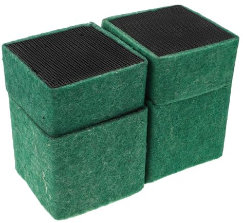 TOYZFRIENDY 4 Stück Aquarium Filterwürfel Aktivkohle Wasserreinigerblock für Süß Meerwasser Mechanische Filtration Leise Wasseraufbereitung Einfache Wartung Vielseitiger Fischbecken