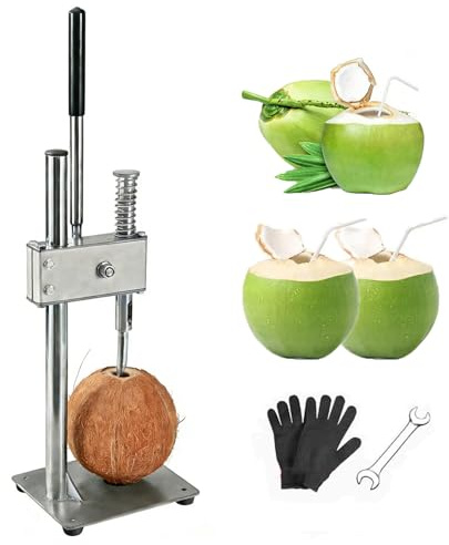 Ouvre-noix De Coco En Acier Inoxydable, Presse Verticale Manuelle Pour Jeunes Noix De Coco, Portable Sans Effort Avec Base, Pour Un Usage Commercial à Domicile S