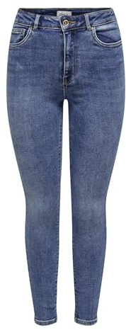 ONLY Women's Onlmila Hw Sk ANK Bb Jeans Bj13994 Noos Skinny Jeans Not Applicable, Blue (Medium Blue Denim Medium Blue Denim), W30/L32 (Manufacturer Size: 30)