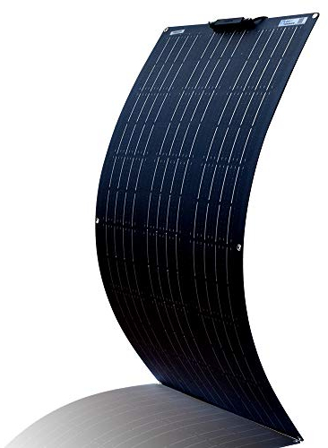 XINPUGUANG Pannello Solare Flessibile 100w 12v Fotovoltaico Modulo Monocristallino per batteria, camper, auto, barche, capannone, balcone (Black)