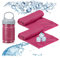 Relaxdays Unisex – Erwachsene Handtuc Kühlendes Handtuch, 2er Pack, Mikrofaser, Kühltücher Hals, Sport & Fitness, Kühlhandtuch, 90 x 30 cm, pink, 2 Stück