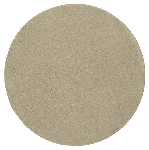 Mia's Teppiche Emma Wohnzimmer Teppich, Kurzflor 17 mm, 120 cm Rund, Creme, 17 cm