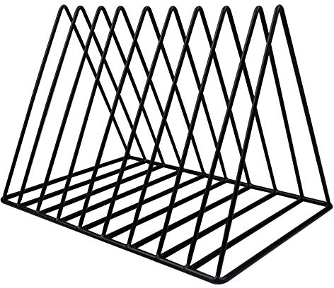 AvoDovA Porte Magazine Metal, 9 Fentes Porte Revue Or, Bibliothèque Triangle, Étagère Rangement à Livres, Porte-Journaux, Support Magazine Design pour Bureau, Salon, Maison, 26cm