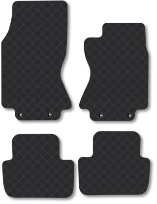 Jaguar S-Type (2002-2008) [Automatic] 3mm Rubber Car Mats | Tailored Fit Durable Floor Mats Full Coverage Protection Waterproof Accessories Easy Clean Anti Slip Made in the UK