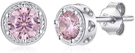 Qings Geburtsstein Ohrringe Turmalin Ohrringe Oktober Edelstein Zirkonia Ohrstecker für Damen Mädchen