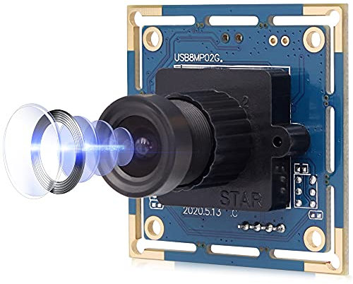 Svpro USB Camera Module 8MP High Definition Webcam USB Board Camera 1/3.2 CMOS IMX179 Mini UVC Camera with 1m USB Cable,Plug and Play OpenCV Camera for 3D Printer Micro Machine Vision Camera