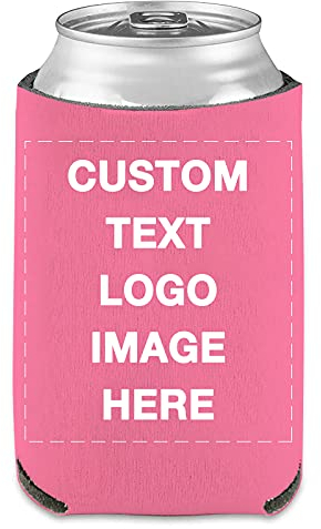 Personalised Can Cooler Sleeves Custom Beer Soda Drink Holders with Logo Photo Text Customised Gift for Christmas Wedding Party