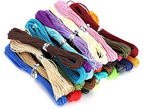 Filo cerato in 30 colori, cordino in poliestere cerato da 1 mm, cordino per braccialetti per gioielli, per realizzare collane fai da te, 10 m per colore
