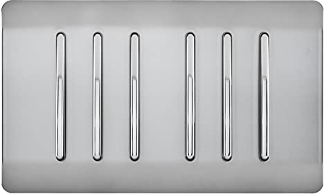 Trendi Artistic Modern - Interruptor de luz de doble placa (6 bandas, 2 vías)