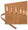 Wrench Roll Up Organizer with 6 Pockets,Waxed Canvas Tool Pouch Bag for Chisels, Hammers, fishing jigs, carving knife(Khaki)