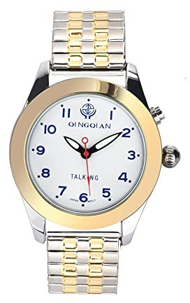 QINGQIAN Orologio parlante inglese adatto per anziani e ipovedenti per lo stile degli uomini