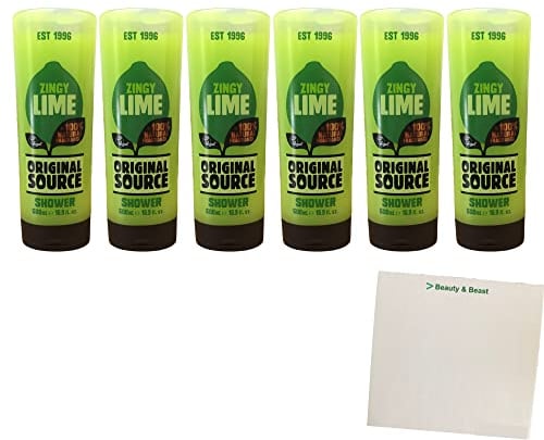 Original Source Zingy Lime Duschgel 6er Pack (6x500ml Flasche) + usy Block
