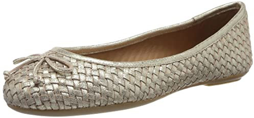 Geox Women's D Palmaria Ballet Flat, Gold, 7 UK