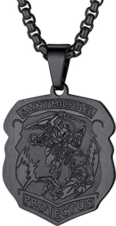 PROSTEEL Personalizable Patron de Policia Medico San Miguel Arcangel Colgante Patronato Angel Miguel