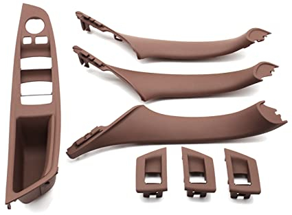 LIMBQS Türinnengriff für BMW F10 F11 F18, Innentürverkleidungsknopf Innenfenstertürgriffversteller für BMW 5er (Rot-Braun)