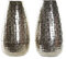 DKD Home Decor Vase der Marke Aluminium Modern Silber (2 Stück) (16 x 16 x 32 cm) (Referenz: S3017302)