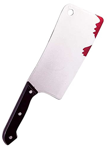 Tradineur - Cuchillo Carnicero - Apto para jóvenes y Adultos - Complemento para Disfraces en Carnaval, Halloween u Otras Celebraciones. - 29 cm de Longitud