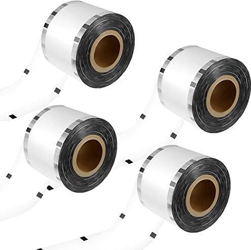 4 Rollen Tasse Versiegelungsfolie Bulk Klar Teetasse Versiegelungsfolie 90-105mm 12800 Becher insgesamt für Versiegelungsmaschine Kunststoff PP Pappbecher für Boba, Saft, Soda (Klassischer Stil)