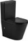 Inodoro BTW Turin Compacto | 7 Años de garantía | Color Negro Mate | 380x625x825 mm