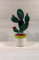 Pianta di Fichidindia cactus in ceramica Siciliana Hand Made in Sicily (Altezza 24 cm)