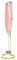 Paris Hilton Electric Handheld Milk Frother with Double Coil Head Whisk and Gold Metal Stand, Battery Powered (2 AA Batteries Required but Not Included), Pink Sparkle Finish