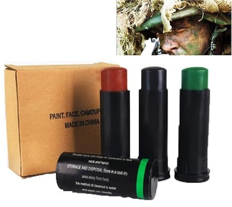 Dyceittdia 3 Piezas de Pintura Facial de Camuflaje Pintura de Cara de Camuflaje Pintura Facial, Mini Kit de Pintura Facial, Maquillaje de Camuflaje CS