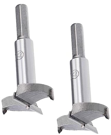 MACHSWON 2PCS Forstner Bohrer Wolframkarbid Holz Lochsäge Öffner Bohrer 42mm Holzbearbeitung Bohren Bit Cutter