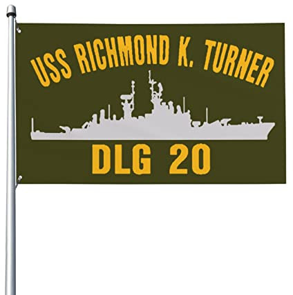 Garten Flaggen Uss Richmond K Turner Dlg 20 Dekorative Fahnen Durable Feiertage Flags Wetterfeste Garten Fahnen Für Rasen Feiertage Garten 152x90 cm