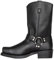DJFOG Stivali da moto da uomo con punta quadrata, stivali da uomo con stivaletti con punta quadrata e cerniera laterale,Nero,46