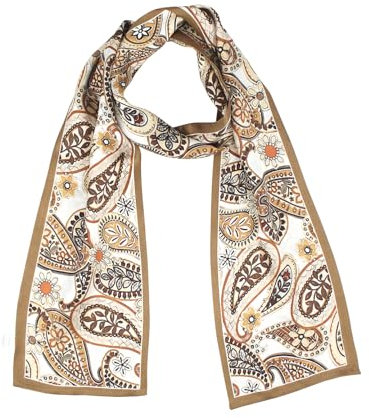 ANDANTINO Schal aus 100 % Seide für Damen, 150 x 16 cm, langer Schal als Kopftuch und Halstuch, länglicher Haarwickel, mit Geschenkverpackung, Large