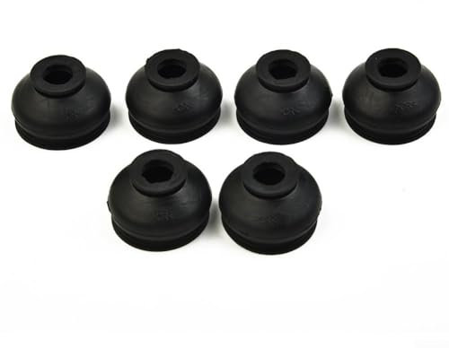 6 piezas de botas de polvo de rótula, universal multipaquete de botas de goma de junta de bola de dirección extremo de barra de acoplamiento cubierta de goma