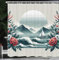 ABAKUHAUS Nautisch Duschvorhang, Vintage Meerespanorama Friedlicher Horizont mit blühenden Wildrosen und Segelboot, Stoffliches Gewebe mit Haken, 175 x 200 cm, Koralle Schieferblau