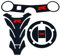 Tankschutz Aufkleber Carbon Tankdeckel Aufkleber Tank Pad Gabel Gabelbrücke Obere Klemme Aufkleber für Suzuki GSXR GSX-R 600 750 1000 K3 K4 K5 K6 K7 K8 K9 L17
