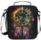 Mnsruu Lunchtasche mit Uhr-Feder-Traumfängern, isolierte Lunchbox, Tragetasche, kalte Thermo-gefrierbar, Schultergurt für Jungen, Mädchen, Schule, Picknick