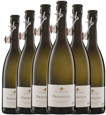 La Jara Mareno di Piave Villa Maria Carla Bügelverschl Frizzante Prosecco 75 cl Weißer Sekt (Karton mit 6 Flaschen von 75 cl)