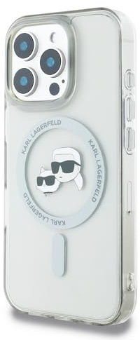 CG MOBILE Karl Lagerfeld KLHMP16XHLSKCH Hülle für iPhone 16 Pro Max 6.9 Weiß hardcase IML Metal Karl&Choupette Head