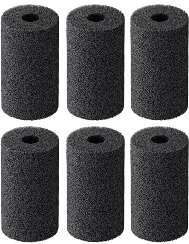 Pawfly 6 Pack Éponge préfiltre Filtre d'aquarium Couverture Mousse Anti-Aspiration Rouleaux pour crevettes Protection Anti-brûlure des Poissons Éponge Filtre Haute densité