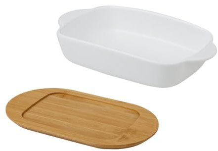Garneck Plato Decorativo Para Hornear Bandeja Tapa Bandeja Para Verduras Cerámica Resistente Al Calor