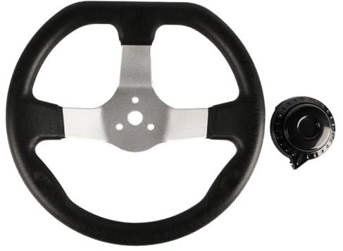 VOANZO Volante da Kart Fuoristrada da 270 mm Compatibile con la Guida di Go-Kart Cart Racing Ideale per Un Controllo e Prestazioni migliorati