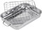 Space Home - Bandeja de Horno Universal - Fuente para Horno con Rejilla - Bandeja Acero Inoxidable Rectangular - Rustidera Acero Inoxidable - Bandeja Horno Universal con Rejilla - 40 cm