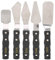 5pc Painting Palette Spatula, Versatile Stainless Steel Painting Mixing Scraper Art Spatula with Wood Handle for Oil Canvas Acrylic Painting