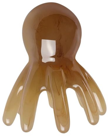Healeved Résine Octopus Head Massager Hair Smvep Massage Pebgol Spa Hand Massage Tool For Beauty Gua Sha Sha Tool Spa Shops Brown Light Brown