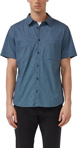 s.Oliver Slim Fit: Leichtes Kurzarm-Hemd mit Brusttasche und Print