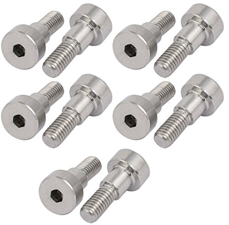 sourcing map 10Stk. 304 Edelstahl Schulter Bolzen 6mm Schulter Dmr. 6mm Länge M5 Gewinde de
