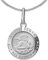 CLEVER SCHMUCK Set Kinder Taufkette Engel Ø 12 mm Gottes Segen Rückseite Zur heiligen Taufe & Panzer 38 cm Sterling Silber 925 im Taufe Etui weiß