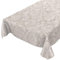 Wachstuchtischdecke abwaschbar Garten Tischdecke Wachstuch Rund Oval Eckig Indoor Outdoor Barock Rankenmuster Hellgrau-Beige 200x140cm