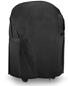 Senders Grillabdeckung Wetterfest, Grill Abdeckhaube BBQ Cover 210D Gasgrill Schutzhuelle Haube Grill Abdeckplane (Rund 77 * 90 cm)